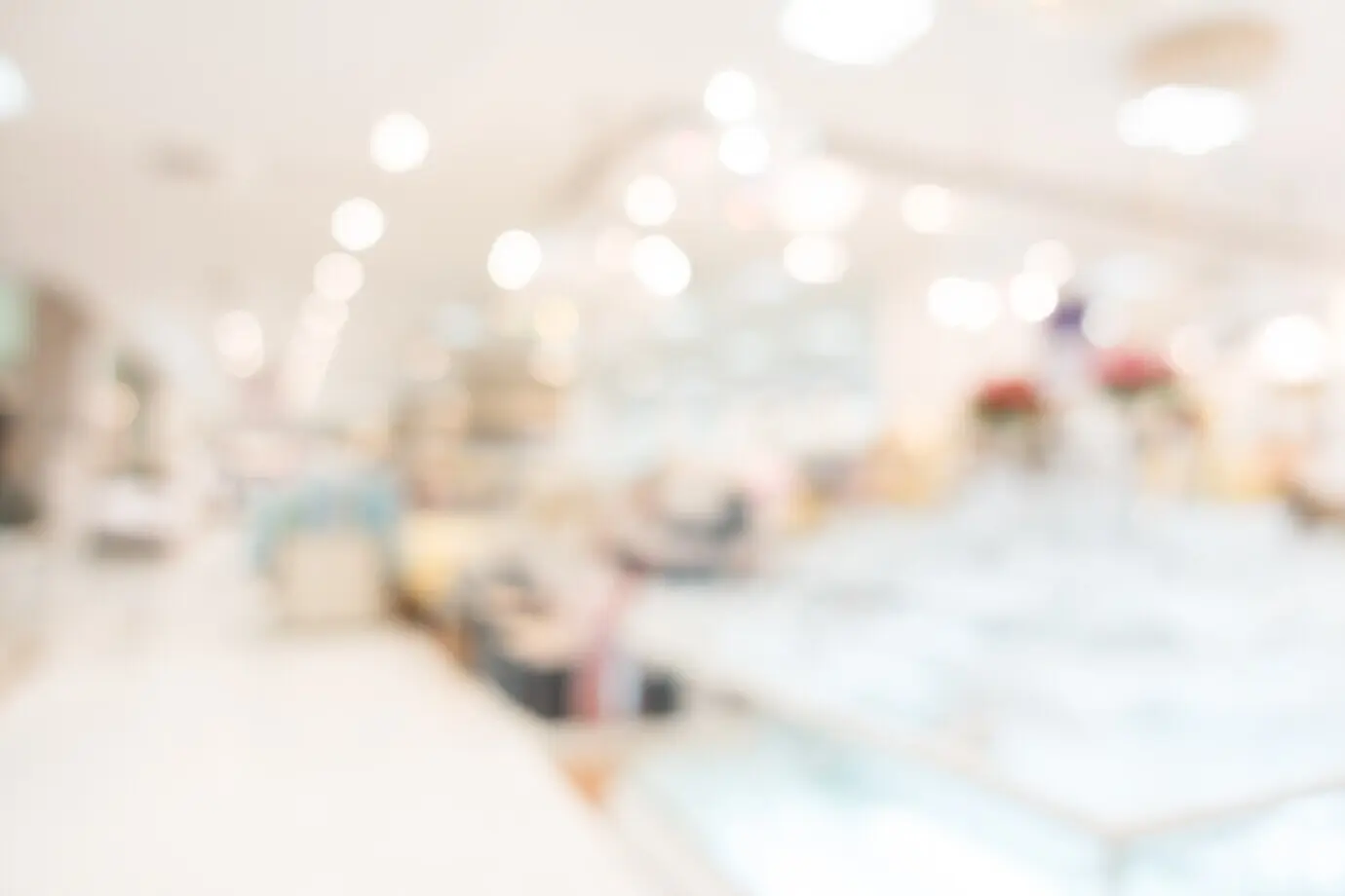 Bokeh im Hintergrund eines Einkaufszentrums